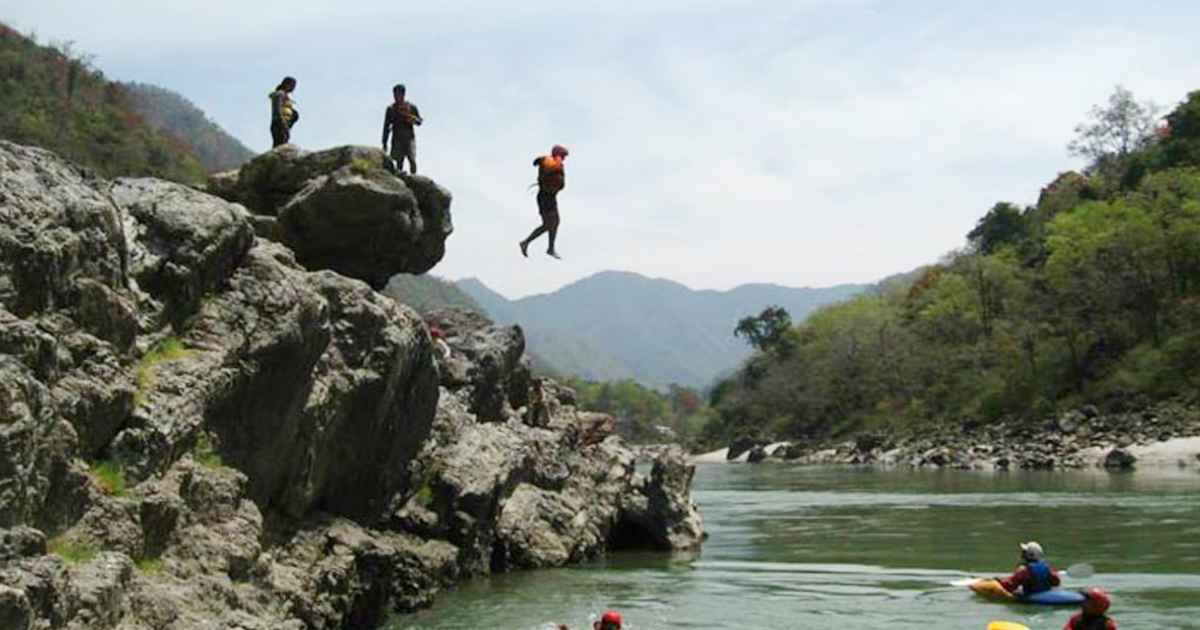 Cliff Jumping in Rishikesh